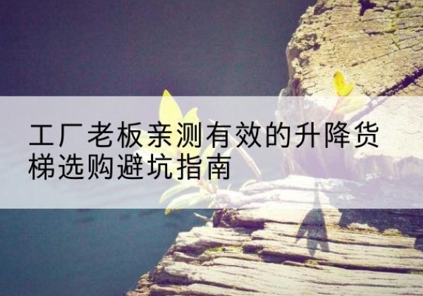 桂平升降货梯怎么选-工厂老板亲测有效的升降货梯选购避坑指南